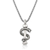 Silver Snake Men's Necklace